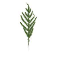 Aksesoris Dekorasi Karangan Bunga Natal Model Baru Terlaris, Buatan Tangan dari Plastik, Ranting Jarum Pinus Buatan, Bulu Lembut 35cm