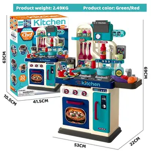 Leemook 2024 New Kitchen Food Kids Toys Sets Pretend Spray Games Real Cooking Kitchen Toys