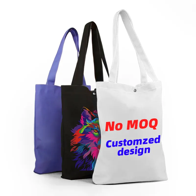 Reutilizável saco de compras por atacado Dobrável Personalizado Praia Mulheres sacola Full Color Impressão Canvas Tote Bag