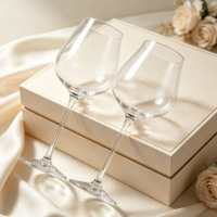 Verre à vin rouge en verre, verre haut en forme de tulipe, ensemble de verres à vin pour usage domestique, verre à vin à large ouverture