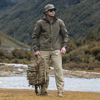 Veste tactique à capuche Emersongear en nylon résistant aux déchirures pour l'extérieur, veste imperméable résistante à l'usure pour hommes