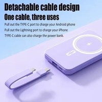 Chargeur portable sans fil 10000mAh Magnetic Power Bank 22.5W Charge rapide USB C Battery Pack pour IPhones/Android Mobiles