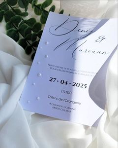 Tarjetas de Invitación de Boda Elegantes Personalizadas, Forma Ovalada, Papel con Acabado Mate, Impresión Digital, Invitación de Aniversario - Product Image 5