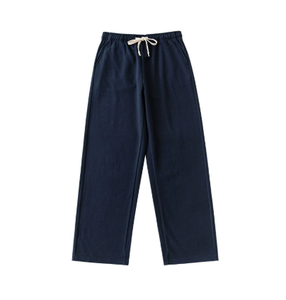 Nouveau pantalon long épais automne-hiver unisexe coupe droite ample couleur unie vente en gros dropshipping - Product Image 4