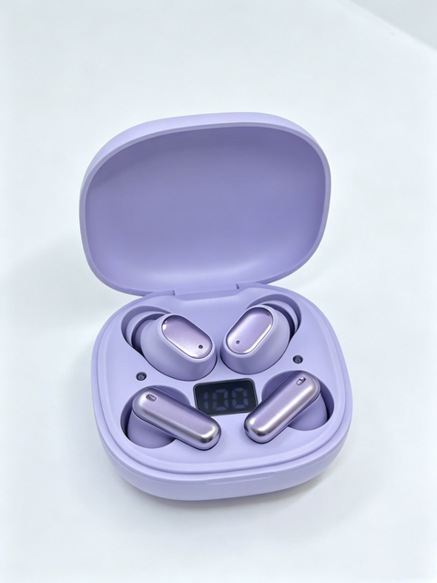 True Wireless Stereo Earbuds with 2 Pairs 5.4 8 Hours Playtime IPX4 Waterproof 13mm Driver Bass Boost Surround LED Type-C