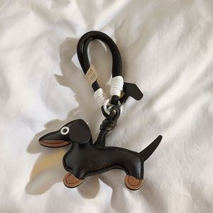 New Dachshund Keychain Designer Customized PU Leather Keychain Bag <b>Accessories</b> Mobile Phone Pendant Car Luxury Keychain - Product Image 4