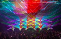 Lumière laser de scène DJ SP 15W Full Color DMX512 pour fêtes, mariages et clubs