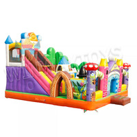 Aire de jeux gonflable combinée de qualité commerciale, thème princesse pour tout-petits, château gonflable, toboggan, parc gonflable Funcity, fête
