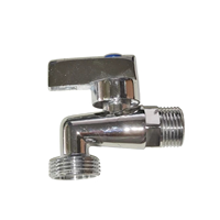 Robinet de lavabo moderne 1/2 pouce DN15 chromé en zinc à ouverture rapide pour eau froide, idéal pour salle de bain et buanderie