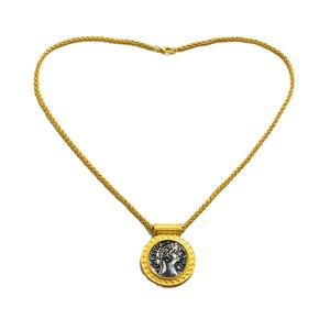 Ensemble de boucles d'oreilles et collier vintage en alliage de zinc, design rond, bijoux unisexes, ensemble cadeau - Product Image 4