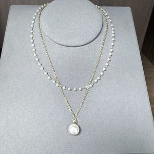 महिलाओं के लिए नई फैशन नकली मोती हार का आभूषण महिलाओं के लिए प्रत्यक्ष कारखाने के फैंसी आभूषण से गोल आकार का पेलेंट हार - Product Image 5