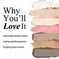 Palette de fards à joues effet estompeur de pores, teinte naturelle, marque privée OEM ODM, maquillage longue tenue, station de production professionnelle