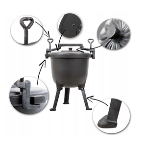 Marmite à goulash de camping, pommes de terre au four, Kociolek Zeliwny, chaudron en fonte, bouilloire de <span class=keywords><strong>chasseur</strong></span> - Product Image 3