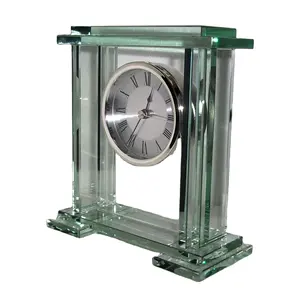 Glass And Metal Gift Mantel Alarm Clock Gift Clock