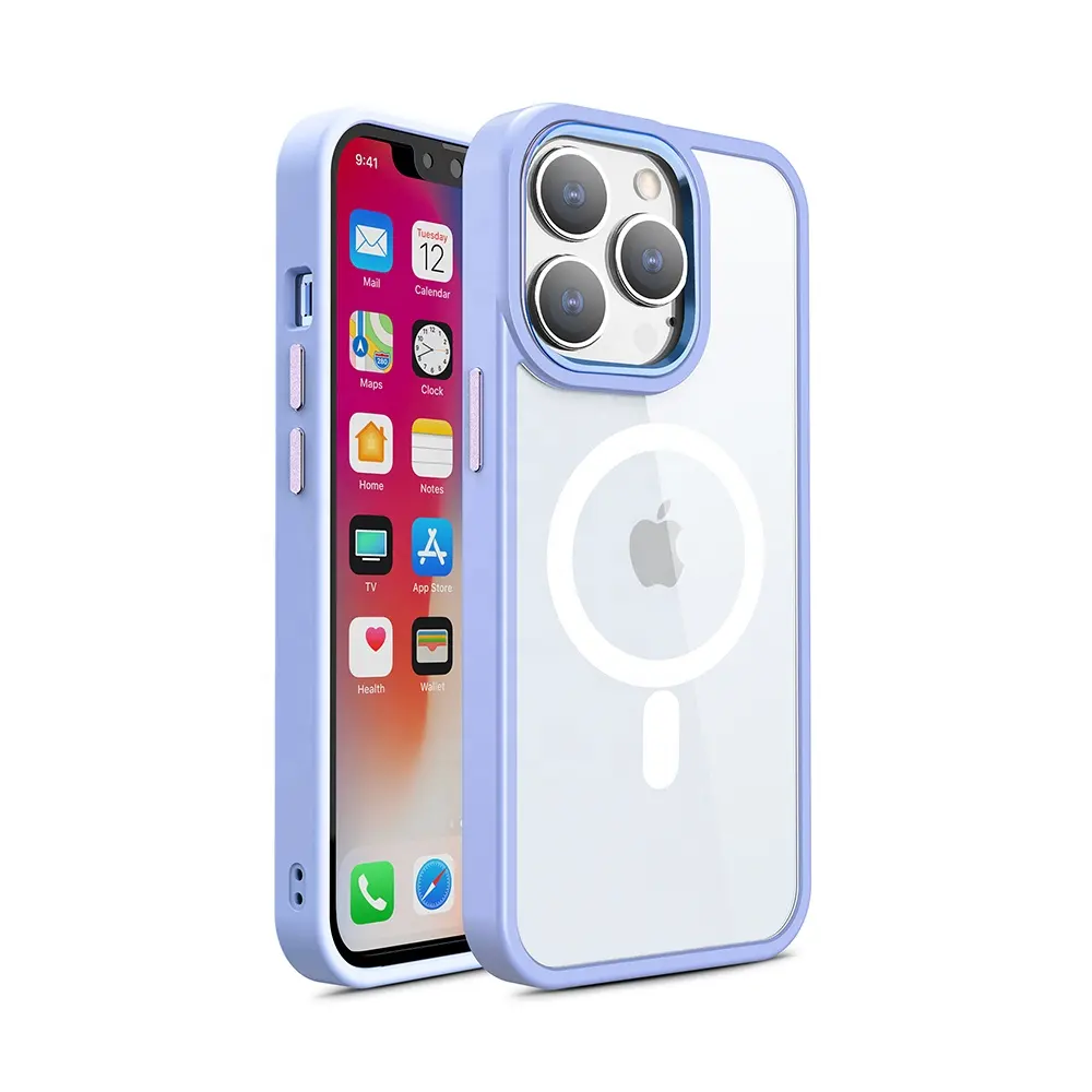 For magsafe case premium Eco friendly Shockproof Hybrid Clear Transparent Phone Magnetic Case For iPhone 14 13 12 pro max