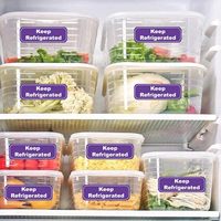 Étiquettes d'expédition réfrigérées adhésives violettes Étiquettes d'emballage alimentaire froides Imperméable Gardez les autocollants d'avertissement réfrigérés