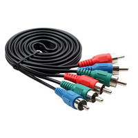 Câble AV 3RCA mâle-mâle 3 broches, câble vidéo composant, câble DVD pour connexion à la télévision.