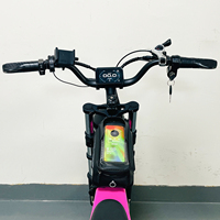 Bicicleta Eléctrica Enduro Rosa, Bicicleta de Montaña Rápida, 48v 20ah, Suspensión Completa, Neumáticos Anchos, Bicicleta Eléctrica para Adultos