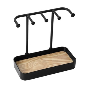 High Quality Sustainable Plastic Wood Necklace Hanger Multi-Jewelry Display Rack for <b>Tabletop</b> Household <b>Storage</b> Use As Shelf - Product Image 1