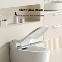 Cuvette de toilettes électrique intelligente à double chasse, télécommande, en céramique et ABS, à poser au sol, avec détection au pied pour un chasse automatique, pour la maison