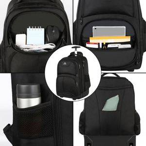 BSCI Exceptional Rolling <b>Backpack</b> with <b>Wheels</b> for Our Door's Traveling School Laptop Bag - Product Image 3