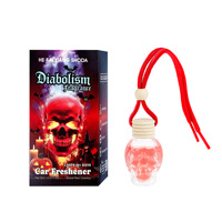 Diffuseur de voiture portable en forme de crâne pour Halloween, 8 ml, parfum suspendu anti-odeurs, parfum longue durée, senteur florale