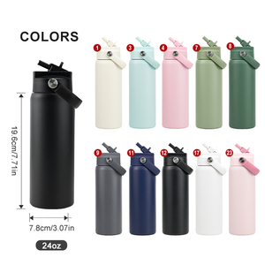 Custom Gym water bottle 24oz Insulated Stainless Steel Vacuum <b>Flask</b> BPA Free Eco-Friendly Thermal Travel sports <b>drink</b> bottle - Product Image 2