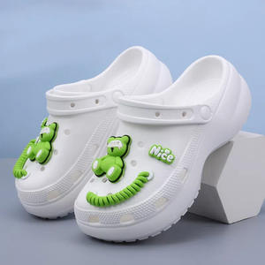 Bonitos Zuecos de Plataforma para Mujer, Color Blanco, Tallas 35-40, con Aumento de Altura, Transpirables, de EVA, Zapatos de Playa, Punta Cerrada, Sandalias Cómodas - Product Image 1