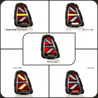 Nouvel ensemble de feux arrière LED dynamiques séquentiels avec clignotants et feux stop modifiés pour BMW Mini R56