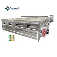 Bouteille de pulvérisation en verre, bouteille en plastique, canette en aluminium, Tunnel de refroidissement, pasteuriseur pour remplissage à chaud, jus, lait, café, boisson