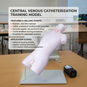 Modèle d'entraînement à la ponction veineuse centrale pour la pratique des compétences des étudiants en médecine et la simulation d'urgence en soins intensifs CE/ISO/CNAS - Product Image 1