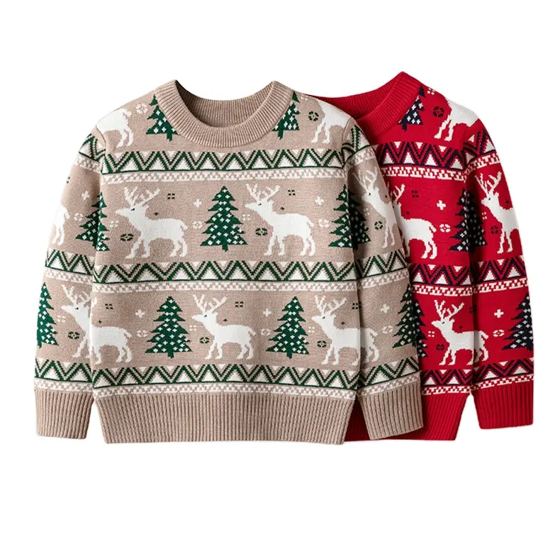 2023 nouveau automne hiver garçons et filles noël Elk pull enfants pull noël tricots