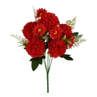 Fleur artificielle réaliste de chrysanthème à 5 tiges, taille moyenne, fausse branche ronde de chrysanthème pour décoration de toile de fond de mariage