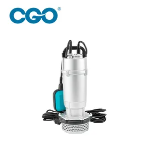 Cgo Qdx 시리즈 내구성 스테인레스 스틸 0.55Kw 0.75Hp 수중 깨끗한 물 잠수정 펌프 (플로트 스위치 포함)