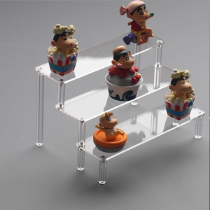 Tùy chỉnh kích thước Mutil tiers rõ ràng Acrylic sản phẩm hiển thị chủ bước mỹ phẩm Giày búp bê hiển thị đứng - Product Image 2