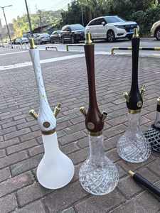 En Existencia, Gran Venta, Cachimba de Madera y Acero Inoxidable, Color Negro Plateado, Juego Completo - Product Image 2