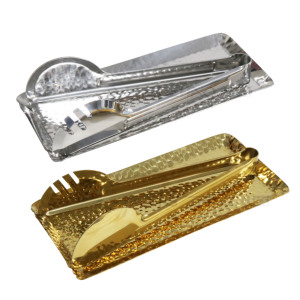 Pinzas de Acero Inoxidable Doradas para Servir Alimentos, Ideales para Buffet, <span class=keywords><strong>Catering</strong></span>, Cocina, Aperitivos, Pan, Ensaladas, Azúcar y Barbacoa - Product Image 2