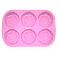 Moule à savon en silicone bleu à 6 cavités, nouvelle conception MHC, écologique, durable, fonction de fabrication de glace, moule à gâteau artisanal durable