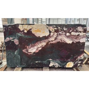 Earthy empat musim lempengan marmer hijau hangat pembuluh coklat hijau untuk Interior alami lantai dinding Fitur - Product Image 2