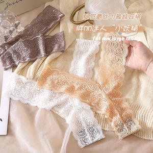 Perizoma di grandi dimensioni da <span class=keywords><strong>donna</strong></span> grasso MM Sexy in pizzo caldo a vita alta a forma di V pantaloni commercio estero da 125.00kg - Product Image 3