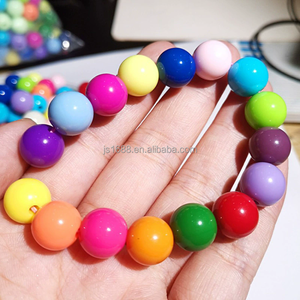 Cuentas Redondas de Acrílico Coloridas de 6-20 mm para Hacer Pulseras, Cuentas de Plástico Tipo Chicle, Cuentas Sueltas al por Mayor para Manualidades - Product Image 3