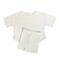 Offre Spéciale classique t-shirt et short ceinture élastique personnalisée 100% coton ensembles de vêtements pour enfants
