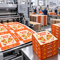 Boîtes d'emballage personnalisées pour la pâtisserie, la pizza, les desserts, les plats à emporter, boîtes pliables en carton ondulé épais