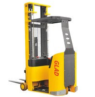 Chariot élévateur à fourche étroit Zhe Jiang Xilin CPD Jaune 1000kg 1 tonne 3000mm 5m, petit rayon de braquage 125mm, largeur de fourche, électrique au plomb-acide