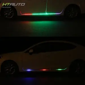 HTAUTO 매직 멀티 컬러 1.5M 1.8M 유연한 LED DRL 스트립 자동차 도어