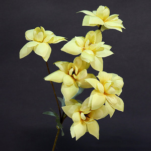 Fleurs artificielles jaunes pour mariage, décoration de salle de mariage, vitrine de centre commercial, arrière-plan, allée fleurie. - Product Image 5