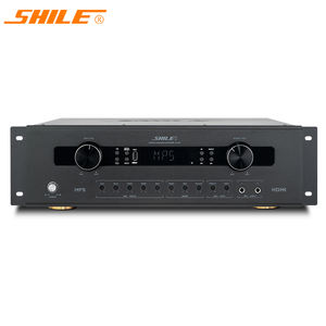Récepteur et amplificateur de puissance SHILE AV-25 noir 2 canaux 150Wx2 prenant en charge 2 micros UHF avec sortie HDMI, entrée vidéo, <span class=keywords><strong>Wifi</strong></span>, MP5 - Product Image 1