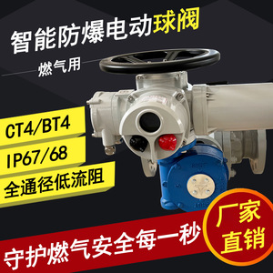 Válvula de bola eléctrica inteligente a prueba de explosiones CT4/BT4 IP67/68 para tuberías de gas - Product Image 1