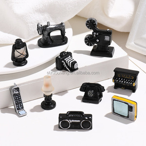 Venta caliente 3D cámaras de juguete en miniatura teléfono foto Props figuritas resina encantos artesanías decoración casa de muñecas muebles juguete - Product Image 3