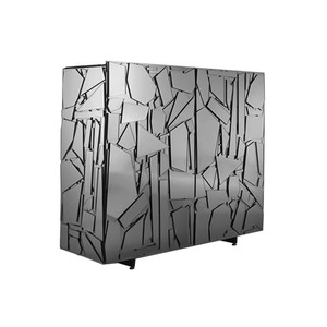 Armoire de luxe faite à la main en bois massif Design contemporain un meuble de rangement de salon avec portes en verre pour - Product Image 6